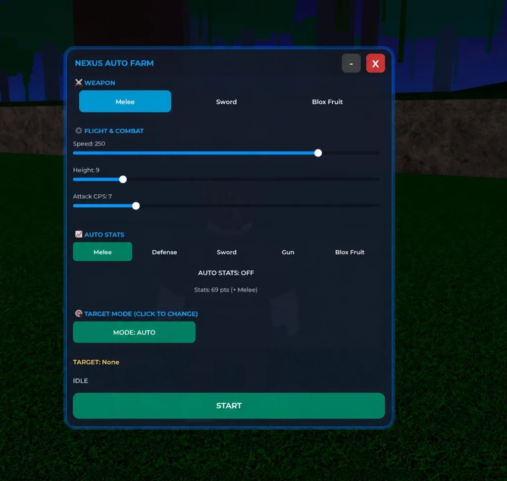 Script Blox Fruits - NoKey Auto Farm Nexus Hub