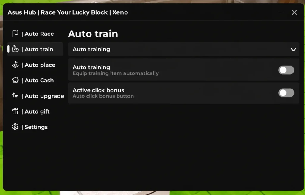 script Race Your Lucky Block OP - Auto train, Auto Race