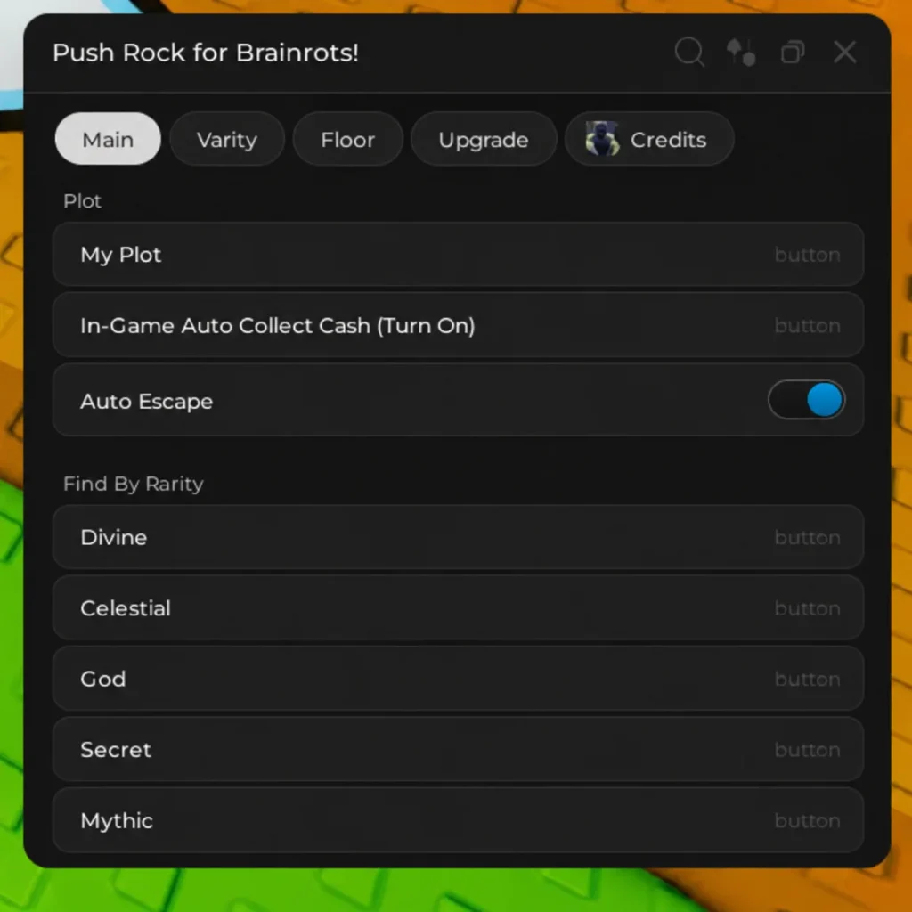 Script Push Rock for Brainrots Keyless