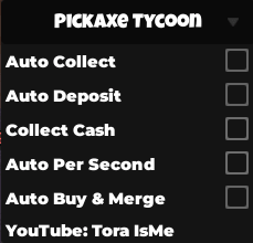 Script Pickaxe Tycoon Auto Farm Keyless for Roblox