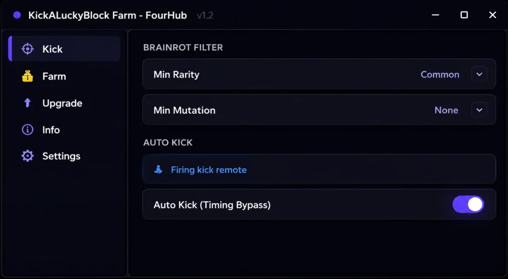 Four Hub Script Kick a Lucky Block NO KEY ROBLOX