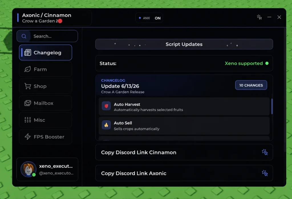 Script Axonic GAG2 Auto Harvest Plants Overpowered (Zero Keys)