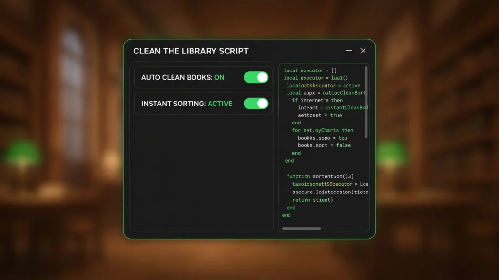 Script Clean The Library ROBLOX map