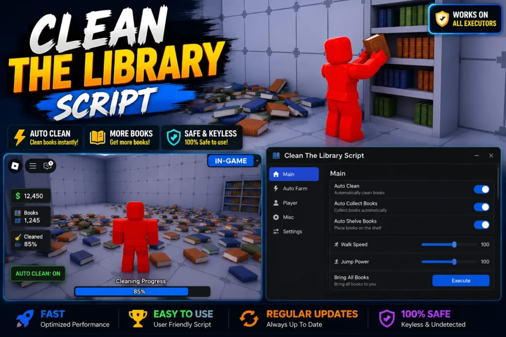 Script Clean The Library auto arrager auto collect auto clean esp