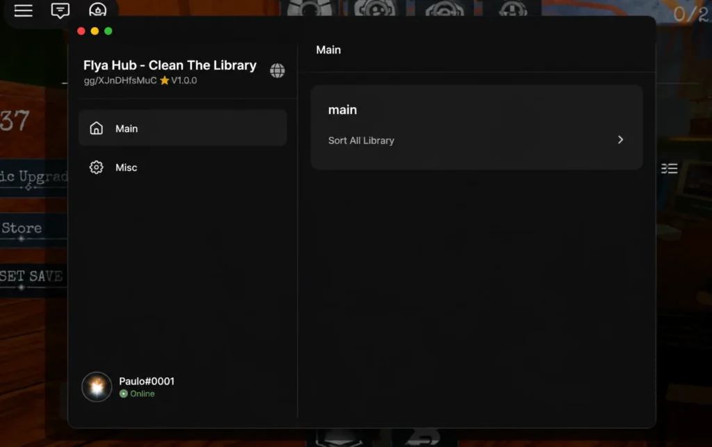 Script Flya Hub Clean The Library