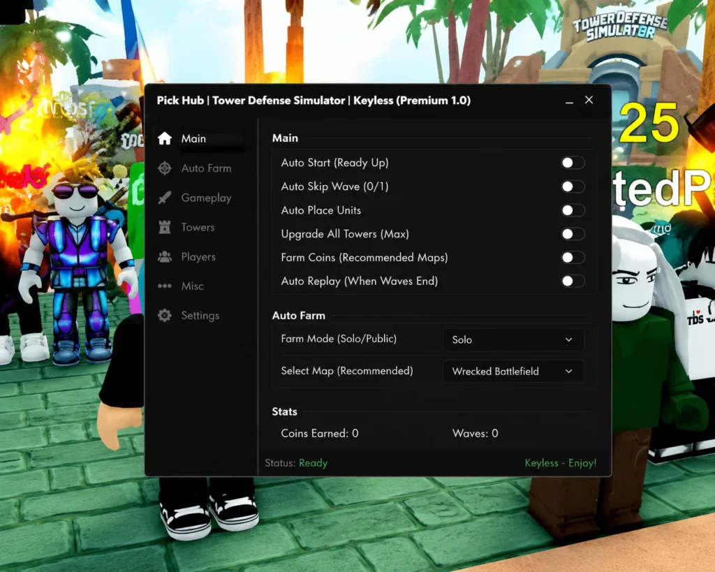 Script Pick Hub Tower Defense Simulator