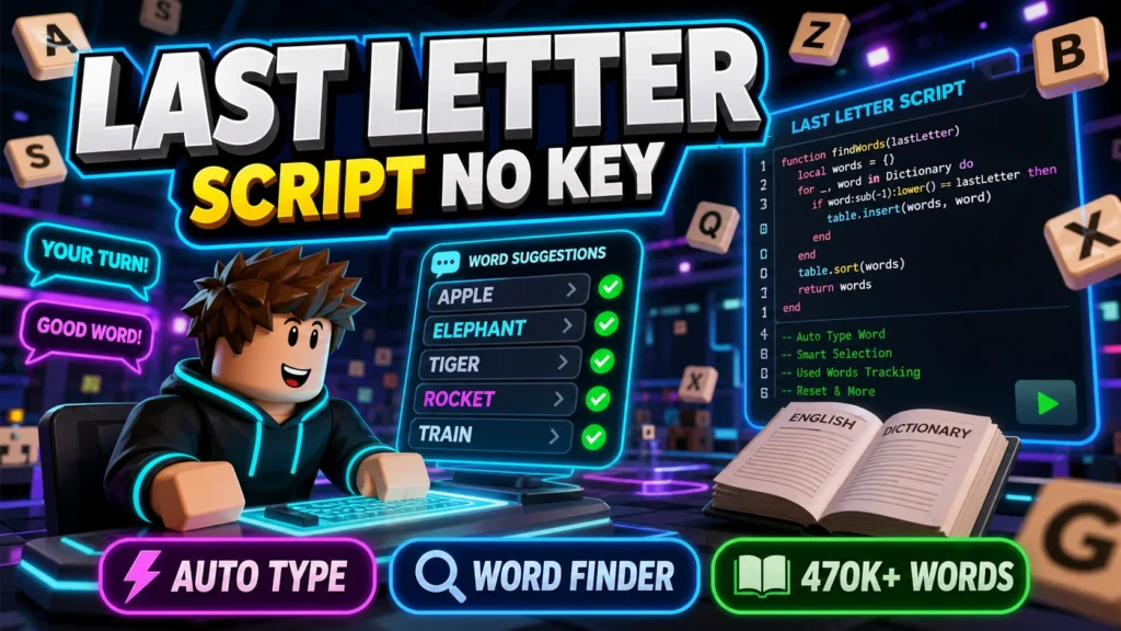 Script Last letter (No key) Roblox