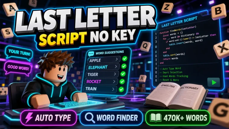 Script Last letter (No key) Roblox