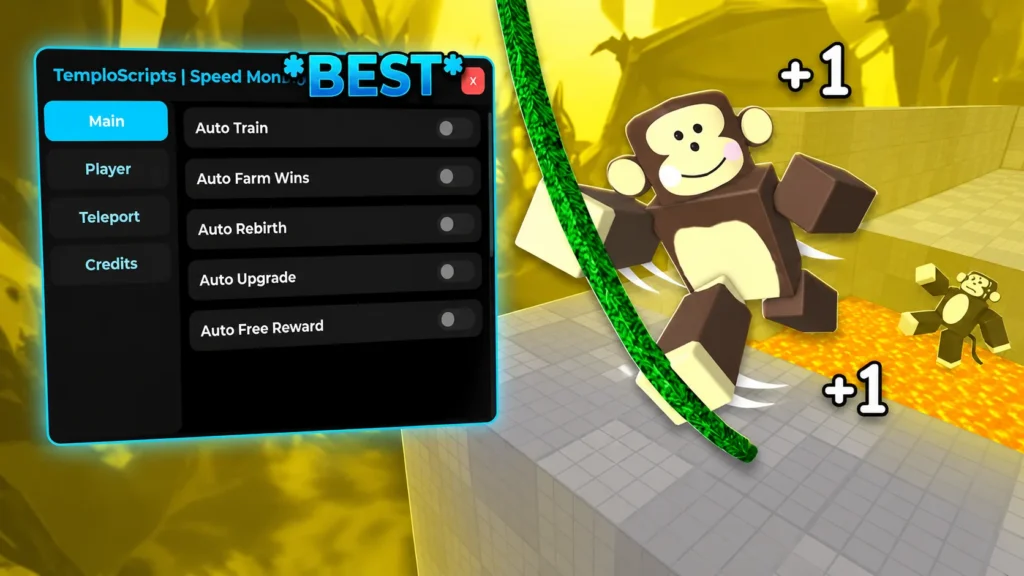 Speed Monkey Escape Script,+1 Speed Monkey Auto Script,Monkey Escape Hack