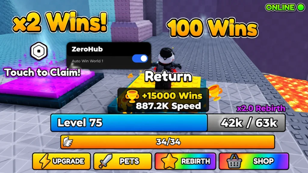 Script by Zero Hub +1 Speed Super Hero Escape Roblox