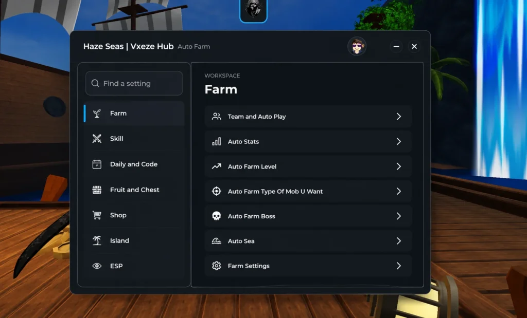 Vxeze Hub Haze Seas Script – Auto Farm,Auto Quest