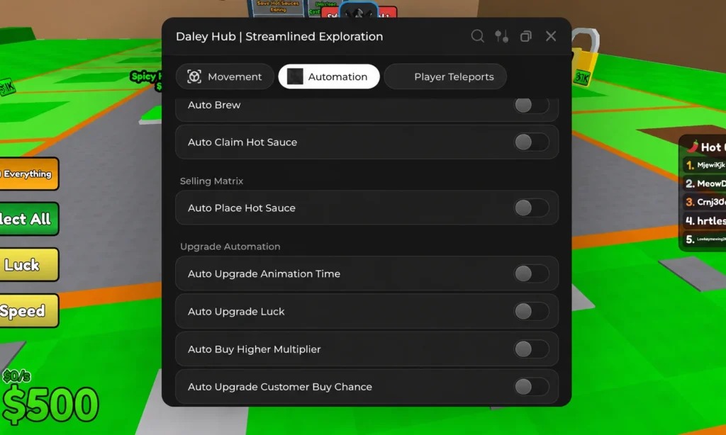Script Make Hotsauce Roblox,Make Hotsauce Hacks,Make Hotsauce GUI