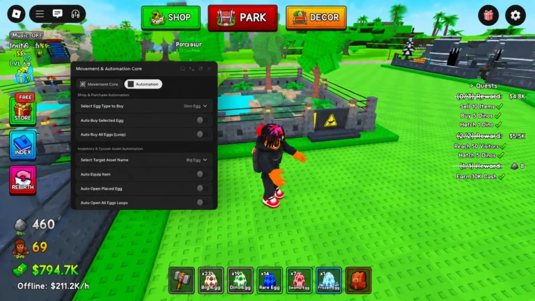 [UPD 3] My Dino Park Script [no key]