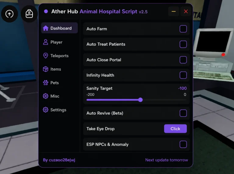 Ather Hub Animal Hospital Script (nokey)